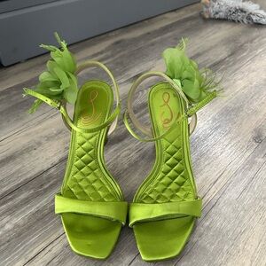 Sam Edelman Satin Floral Heels